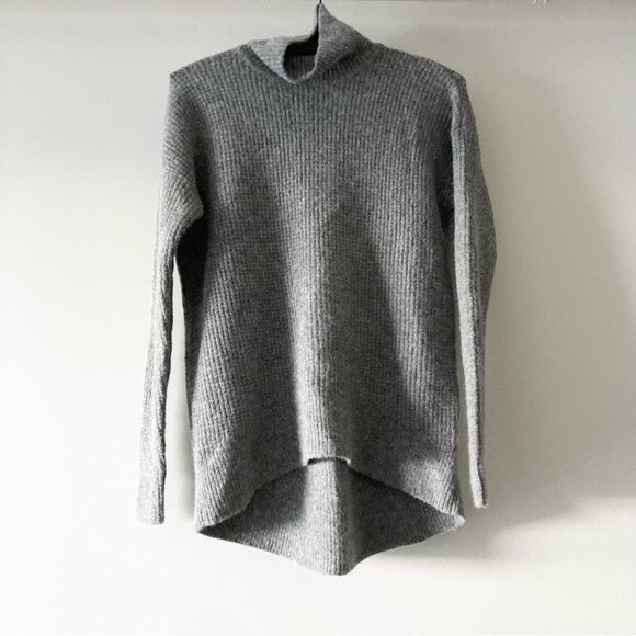 Madewell Merino Wool Blend Mock Neck Sweater GRAY X SMALL‎ - Picture 4 of 6